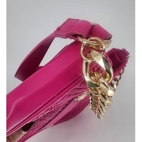 Aldo Barbie Pink Faux Leather Ruched Shoulder Bag - Picture 11 of 13